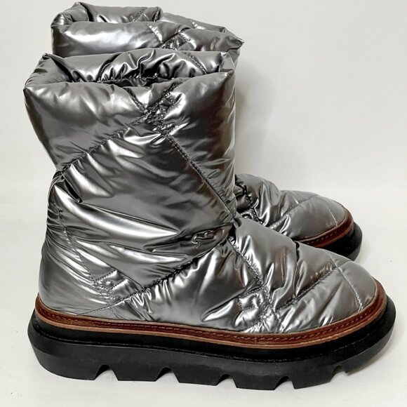 Tory Burch | Sleeping Bag Pull-on Boots Metallic Nylon - Picture 4 of 6